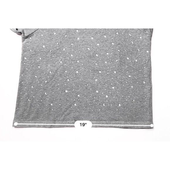 Weekends + Chico's French Terry Gray Sweatshirt 1=M=8/10 Minimalist Casual - Picture 6 of 12